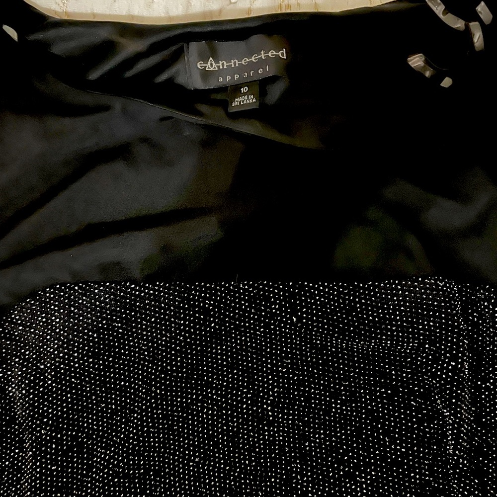 Connected Apparel Black and Silver Dress